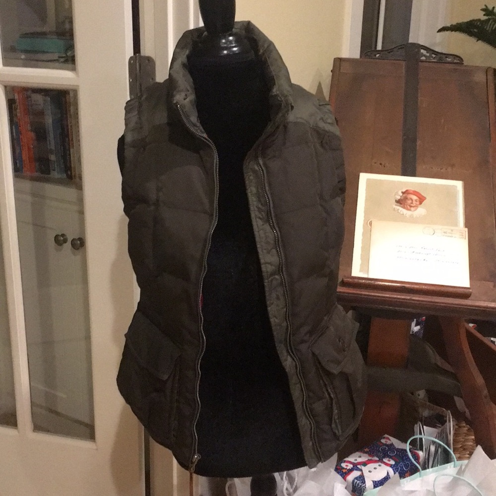 Eddie Bauer Olive Green Yukon Down Filled Vest